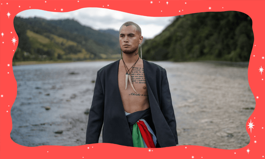 Stan Walker (Photo: Supplied; additional design: The Spinoff) 
