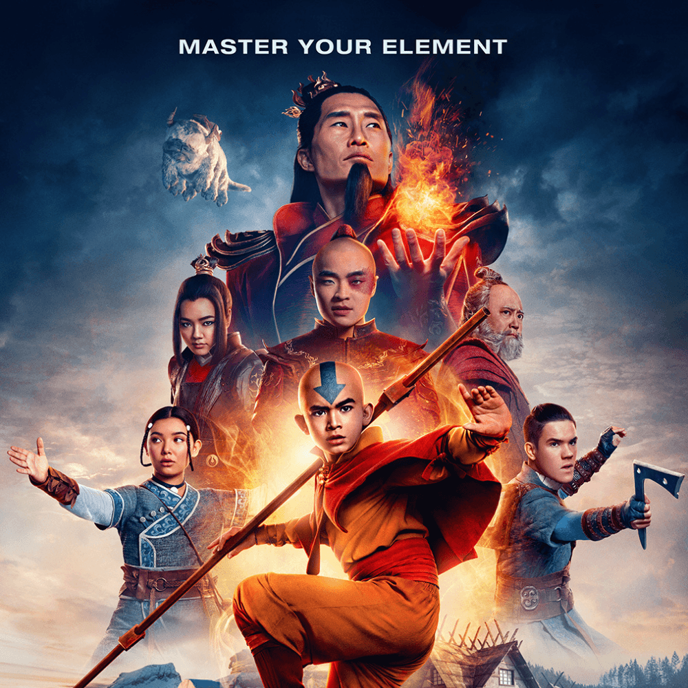 The main ensemble for season one of Netflix's live-action Avatar remake.