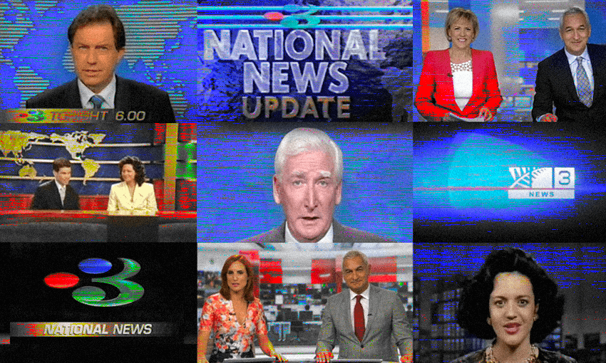 Three’s 6pm news bulletins through the years (Image: Tina Tiller) 
