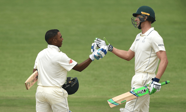 New South Africa test captain Neil Brand (right) and Keegan Peterson playing for South Africa A in 2019 (Photo: Stu Forster/Getty Images) 
