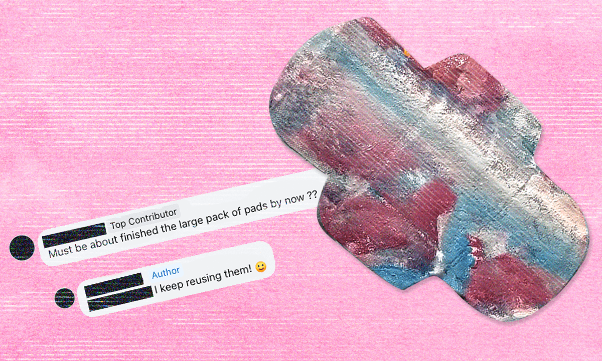 The sanitary pad painter saga that’s dividing the online art community