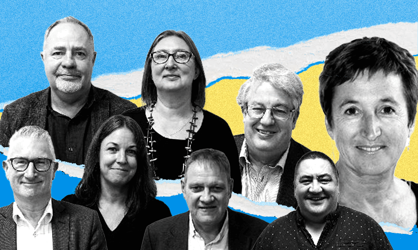 The eight members of Wellington’s independent hearings panel  
