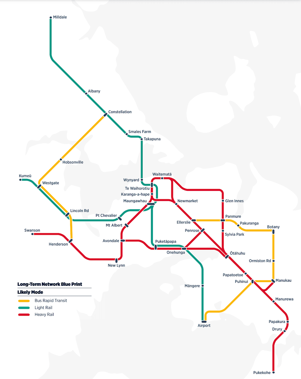 Auckland Transport's proposed rapid public transport