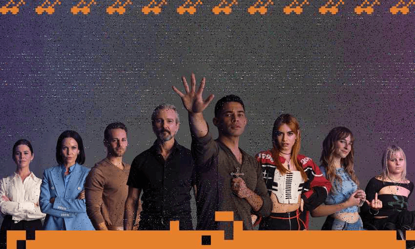 The cast of Testify (Photo: TVNZ / Design: Gabi Lardies) 
