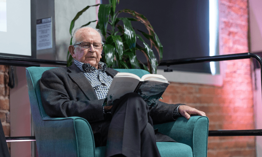 Vincent O’Sullivan at Verb Readers & Writers Festival 2022 (Photo: Rebecca McMillan) 
