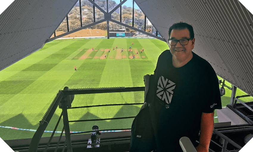 Grant Robertson in the RA Vance Stand at the home of cricket, the Basin Reserve. 
