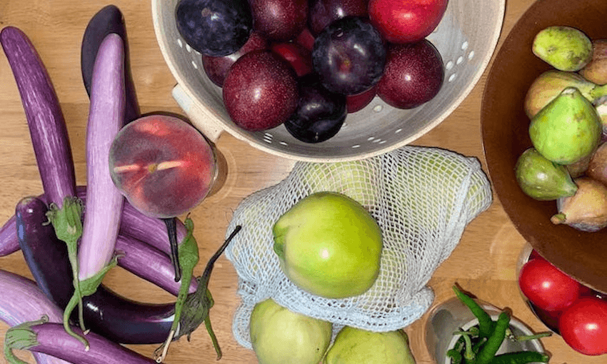 Market haul from a few weeks back, when there were still firm fuzzy peaches but the quinces had arrived, heralding the end of summer (Photo: Lucinda Bennett)