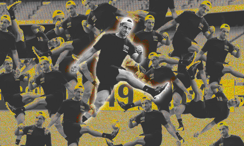 Dan Carter kicked 273 goals in an hour. How many can you do? (Image: Tina Tiller) 
