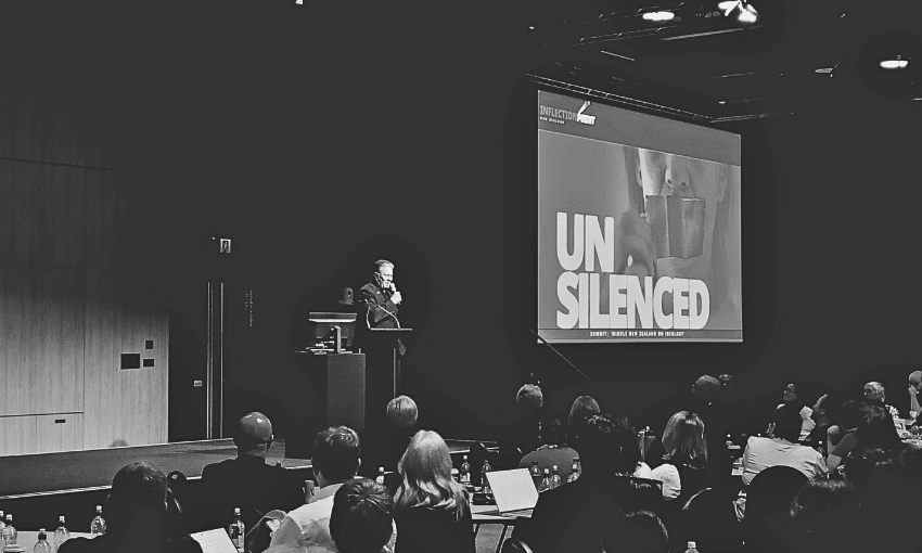 Brian Tamaki speaking at the Unsilenced Summit 
