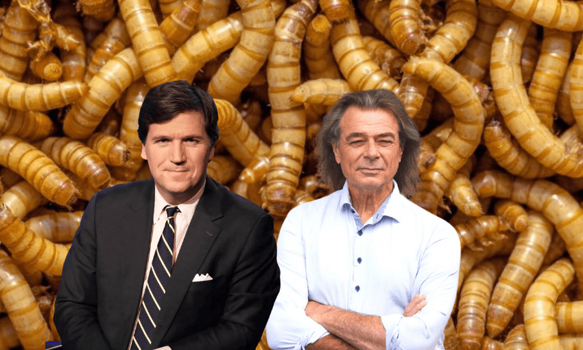 Tucker Carlson of Fox News and Paul Brennan of Reality Check Radio 
