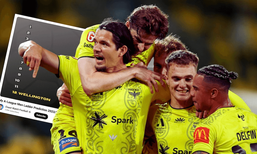 Oskar Zawada and the Wellington Phoenix are semi-finals bound, against all pre-season predictions (Photo: Hagen Hopkins/Getty Images) 
