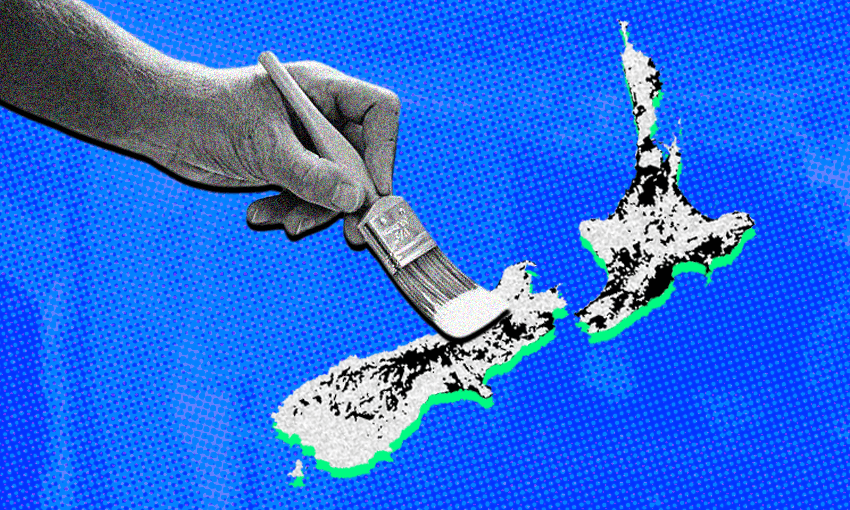 The white paint is thick. (Image: Gabi Lardies). 
