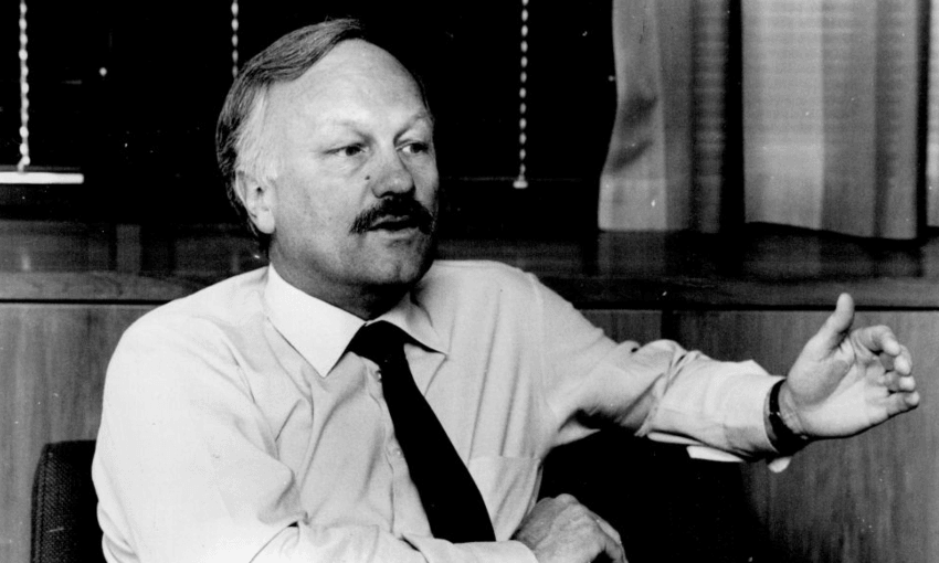 Roger Douglas in 1985. Photo by Peter Rae/Fairfax Media via Getty Images 
