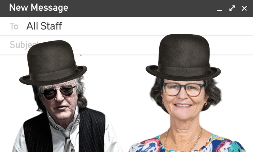 Poet Sam Hunt and poetry appreciator Ioan Holsted 
