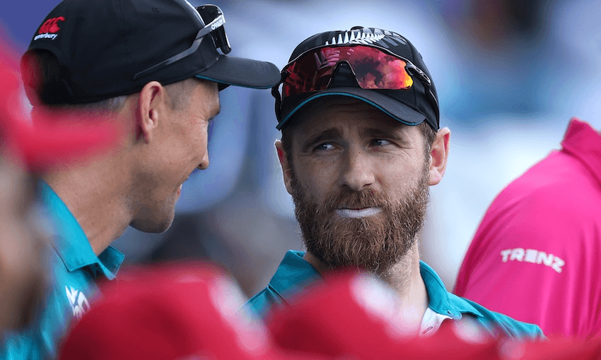 Kane Williamson and Trent Boult at the T20 World Cup (Photo: Ashley Allen/Getty Images) 
