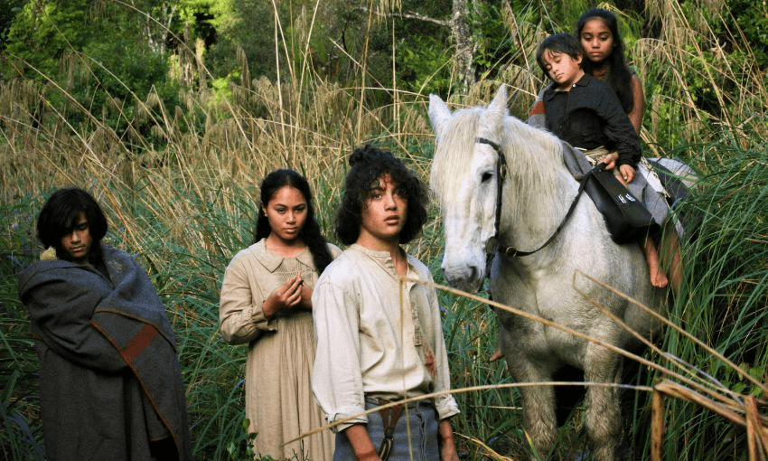 Paku Fernandez and Hinerangi Harawira-Nicholas (centre) do most of the heavy lifting in Ka Whawhai Tonu.