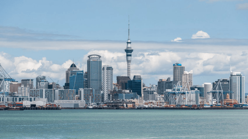 Auckland City skyline as seen from devonpot