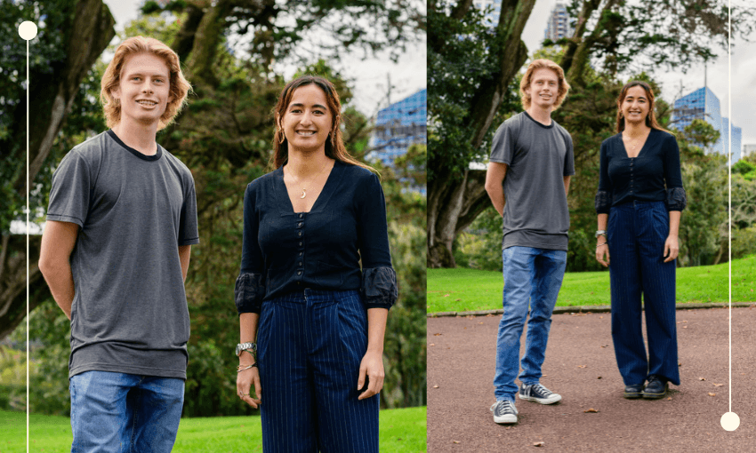 Max Duder and 
Laura Oh in Albert 
Park. (Photo: Jinki Cambronero). 
