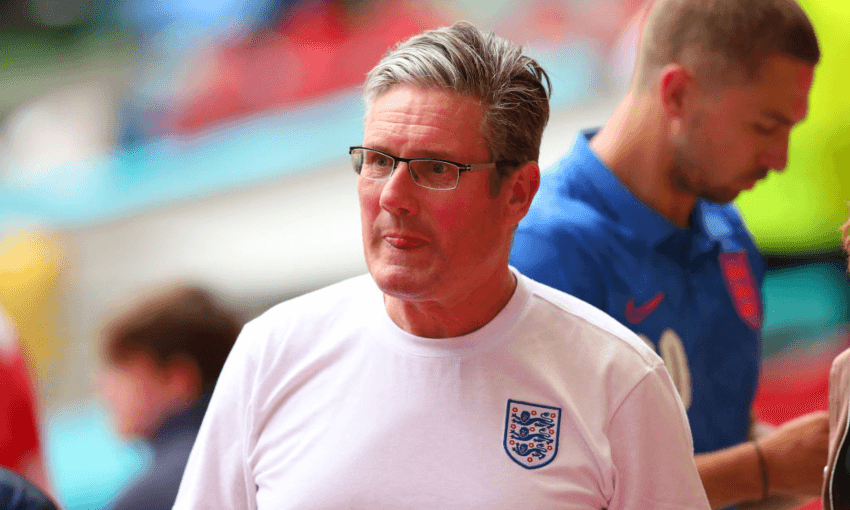 It’s coming home, tediously: Keir Starmer in 2021. (Photo: Robbie Jay Barratt – AMA/Getty Images) 
