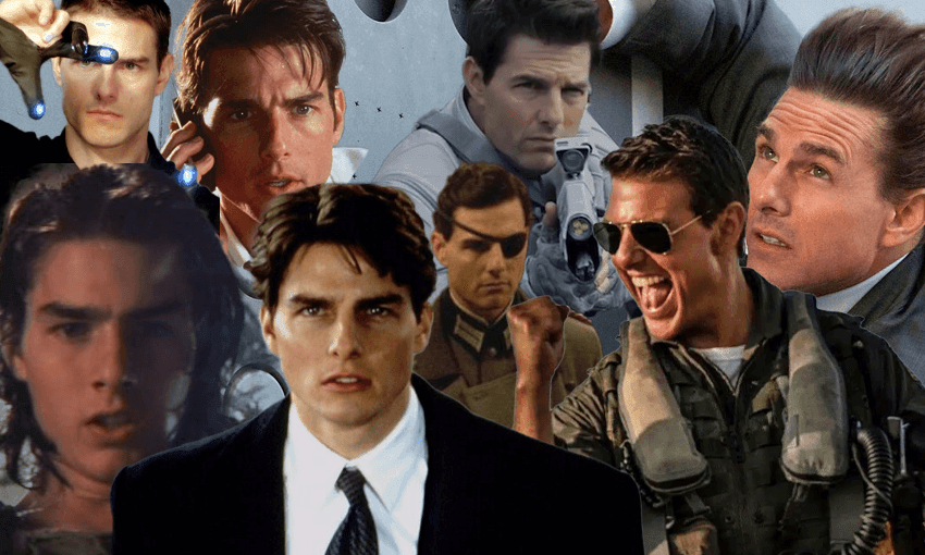 I was destined to love Tom Cruise, that brilliant freak, all my life. (Image: The Spinoff)  
