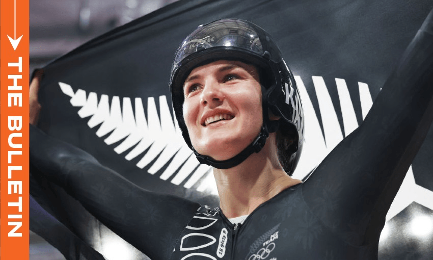 Ellesse Andrews celebrates winning the Women’s Sprint (Photo by Ian MacNicol/Getty Images) 
