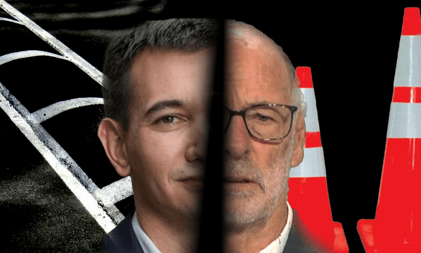 Simeon Brown, Wayne Brown and their most hated objects in the whole world: speed bumps and road cones (Image: Tina Tiller)