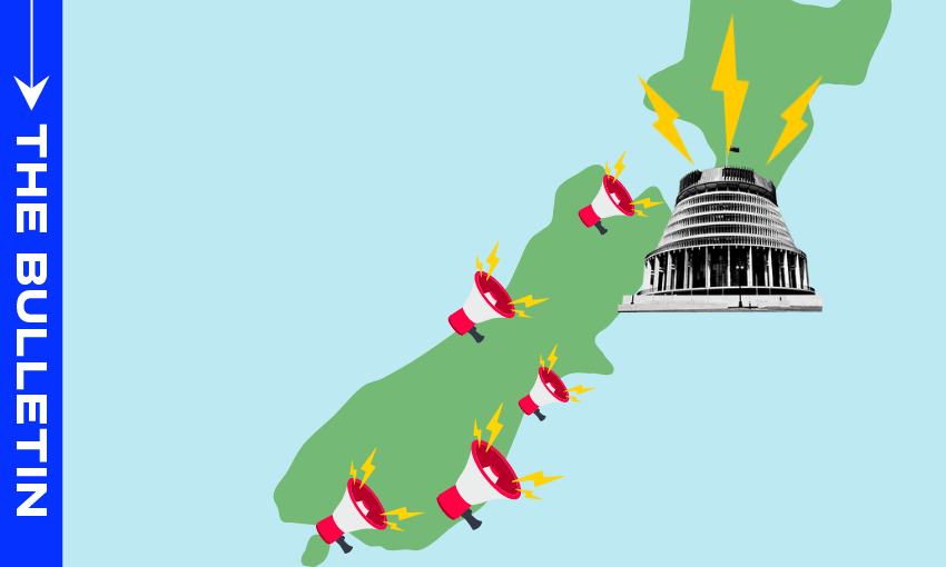 The recent announcement about Dunedin Hospital is yet another reason people in the South Island might have beef with decision-makers up North. (Image: Anna Rawhiti-Connell) 
