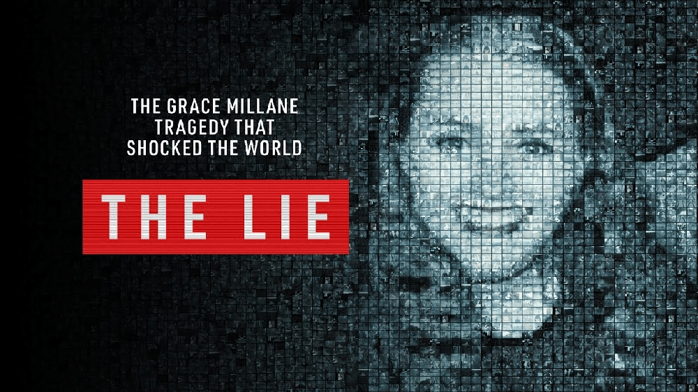 Posters for "The lie" a documentary about the murder of Grace Millane