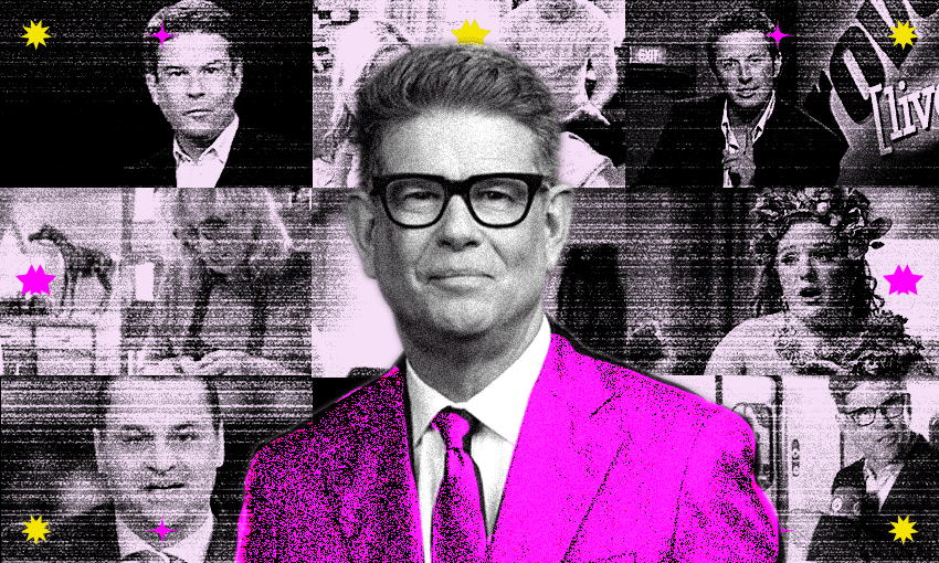 John Campbell’s life in TV (Photo: TVNZ / Design: Tina Tiller) 
