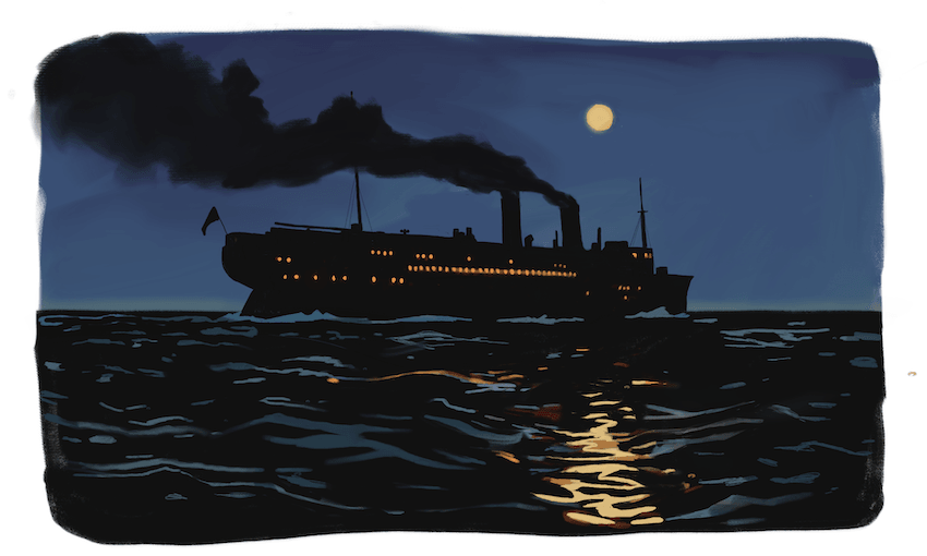 The RMS Niagara. (All illustrations by Talisker Scott Hunter) 
