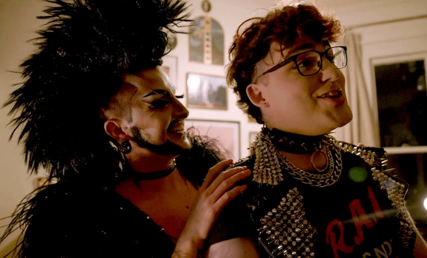 Drag king Hugo Grrl and Perrin Hastings in The Gender Agenda 
