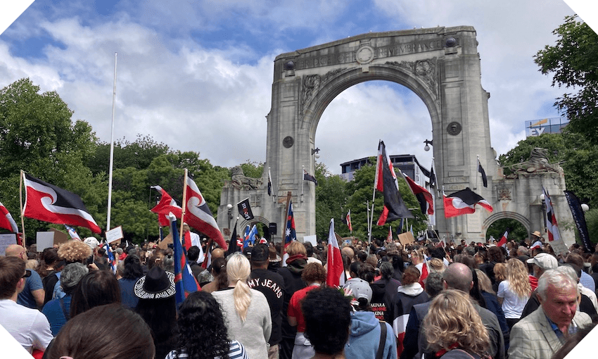 The crowd in Ōtautahi  
