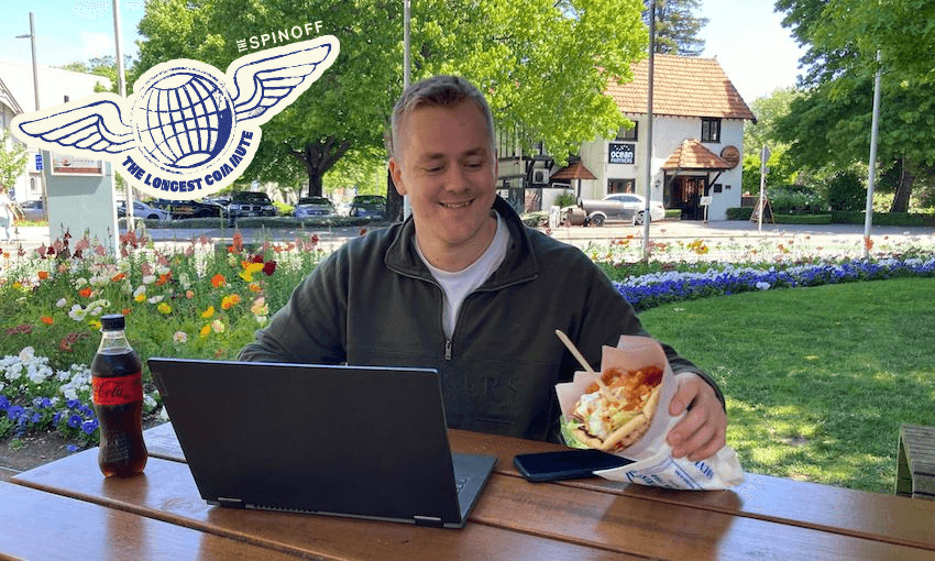 Enjoying a souvlaki in Ōtautahi (Photo: Alex Casey) 
