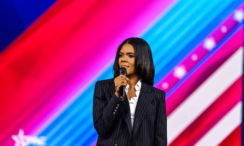 Candace Owens speaks at the Conservative Political Action Conference 2022 (Photo by CHANDAN KHANNA/AFP via Getty Images) 
