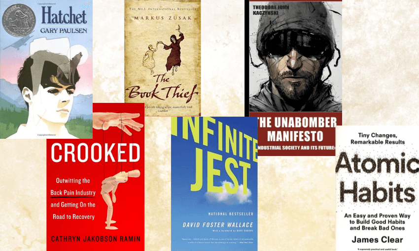 A small selection of books featured on Mangione’s Goodreads account