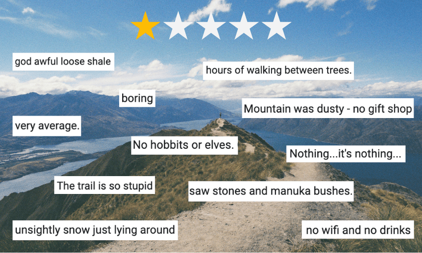 New Zealand’s nature (Roys Peak), with additional comments by Google reviewers. (Photo: Anne via Unsplash)