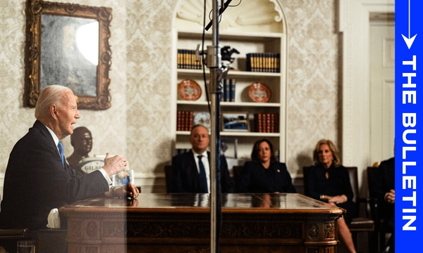 Joe Biden delivers a farewell address to the nation (Photo by Demetrius Freeman/The Washington Post via Getty Images) 
