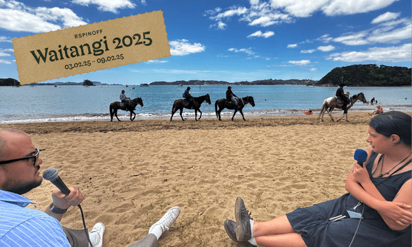 Liam Rātana and Lyric Waiwiri record GBL on the beach 
