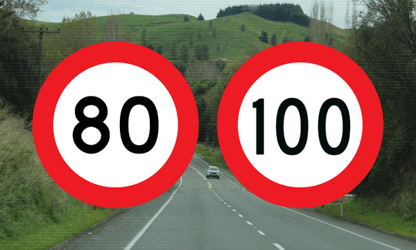 The speed limit on at least 38 sections of the state highway network are going back up to 100kp/h. (Image: The Spinoff). 
