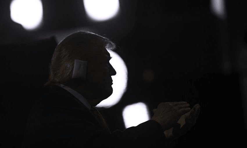 Donald Trump at the 2024 Republican National Convention. Photo by Brendan Smialowski/AFP/Getty Images. 
