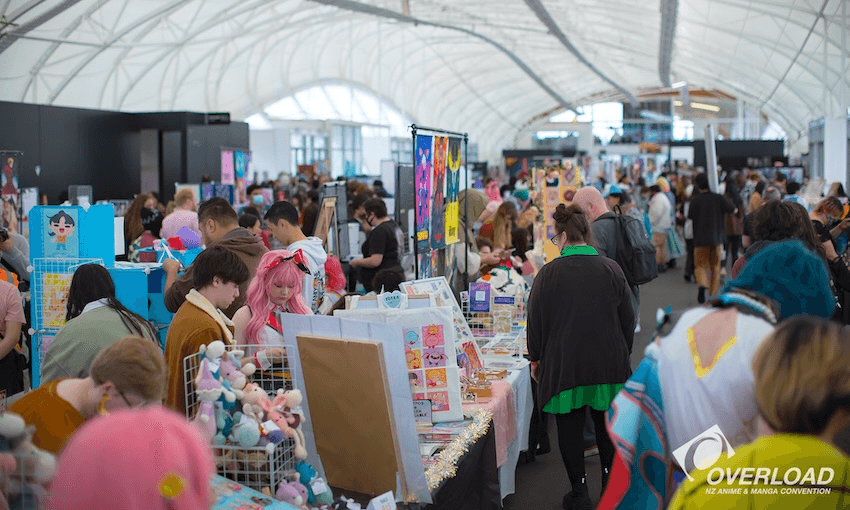 Overload in 2023 with many tables and stalls filled with anime merch