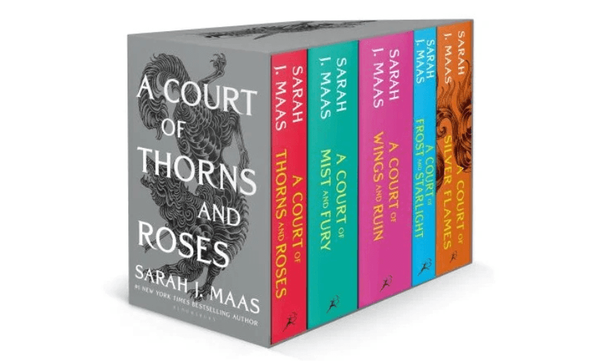 A box set of all of Sarah J. Maas' books in the Acotar series.