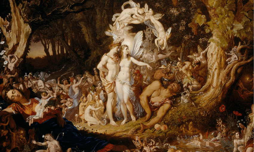 The reconciliation of Oberon and Titania by Joseph Noel Paton, 1847. Public domain, via Wikimedia Commons.