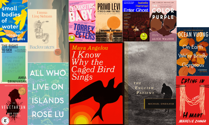 A collage of book covers.