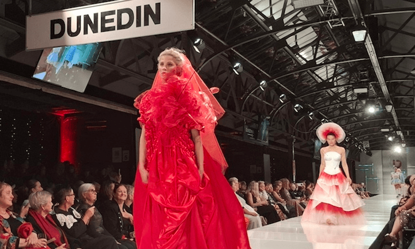 Otago Polytechnic graduate Emily Guylee’s designs on the iD Dunedin Fashion Week runway (Photo: Tara Ward)