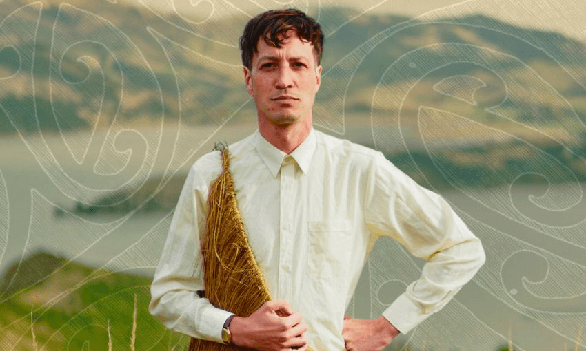 Te Whare Tīwekaweka, Marlon Williams’ fourth album and first in te reo Māori, has finally arrived. (Photo: Steven Marr / Additional design: The Spinoff) 
