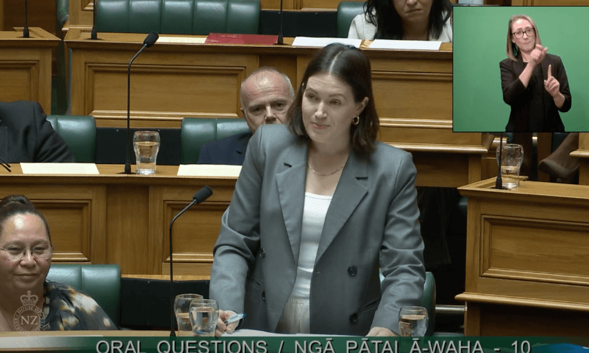 Brooke van Velden addressing the House.