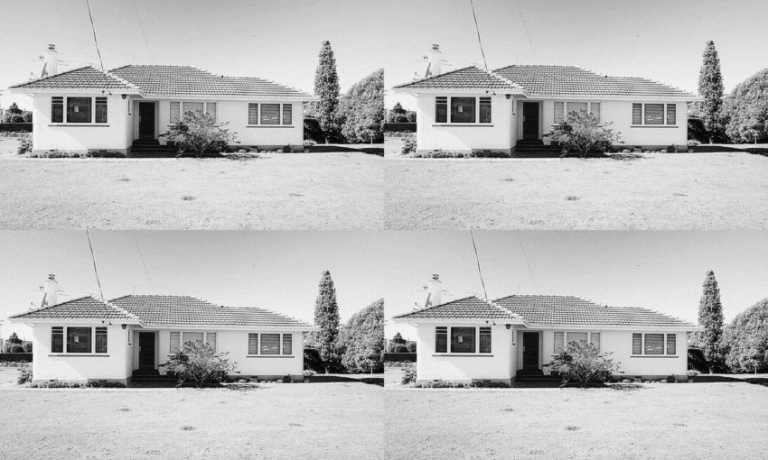 grid of houses with 'for rent' signs popping up over them