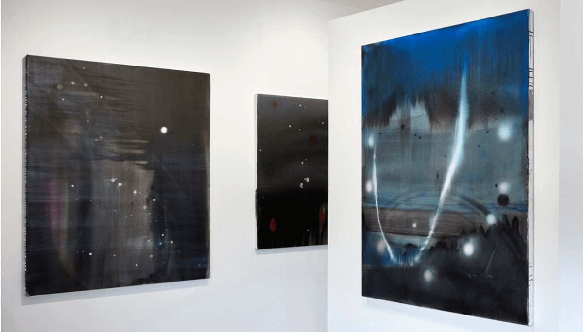 dark paintings with texture and stars