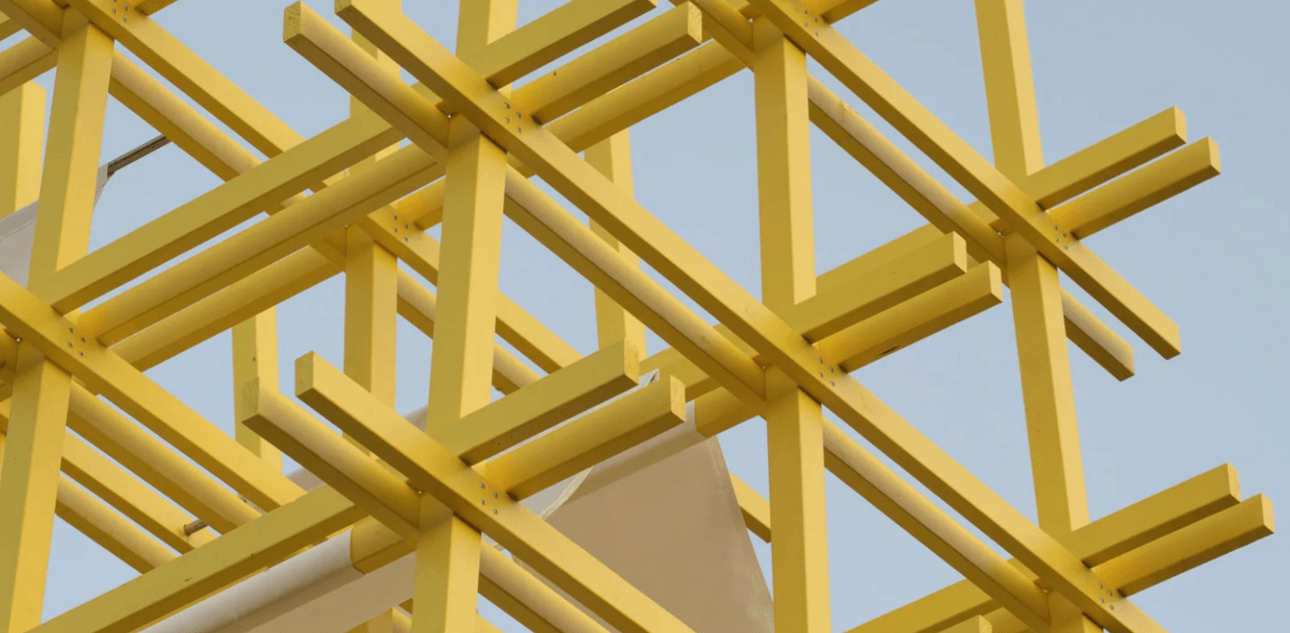 yellow lattice structure
